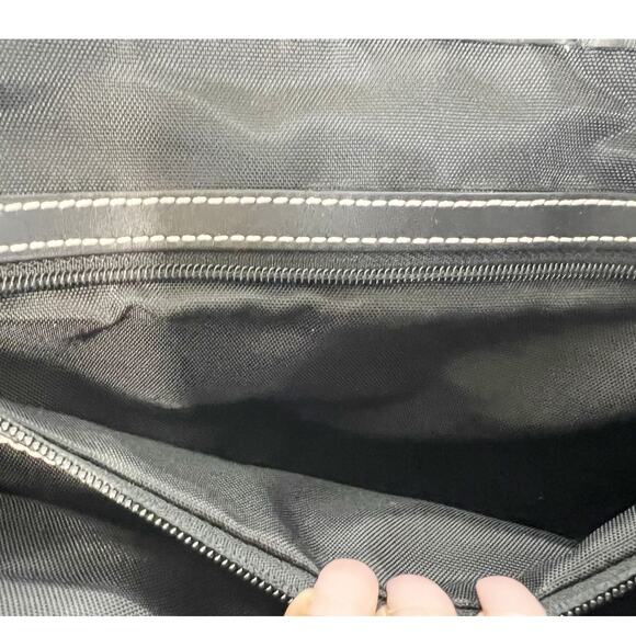 Vintage Coach Canvas Signature Logo Crossbody Messenger Bag #D25-5229 Black - Picture 8 of 16